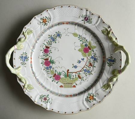 Indian Basket Muliticolor (FD) Handled Chop Plate (Round Platter)