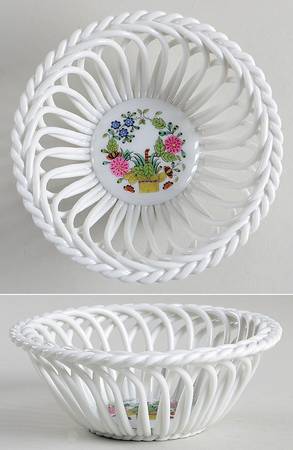 Indian Basket Muliticolor (FD) 4" Round Open Weave Basket