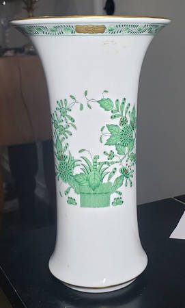 Indian Basket Green (FV) 6" Flared Vase