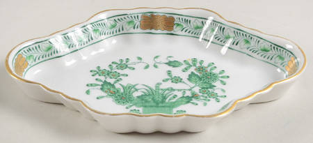 Indian Basket Green (FV) 5" Oblong Ashtray