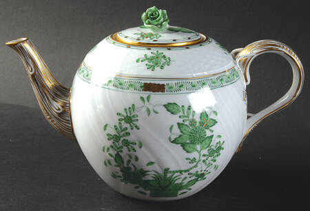 Indian Basket Green (FV) Teapot & Lid