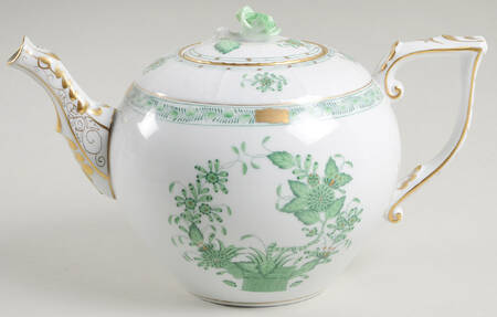 Indian Basket Green (FV) Teapot & Lid