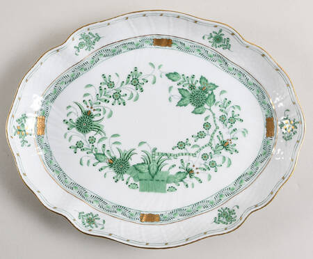 Indian Basket Green (FV) Underplate for Gravy Boat