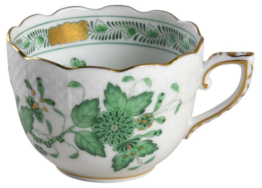 Indian Basket Green (FV) Flat Demitasse Cup