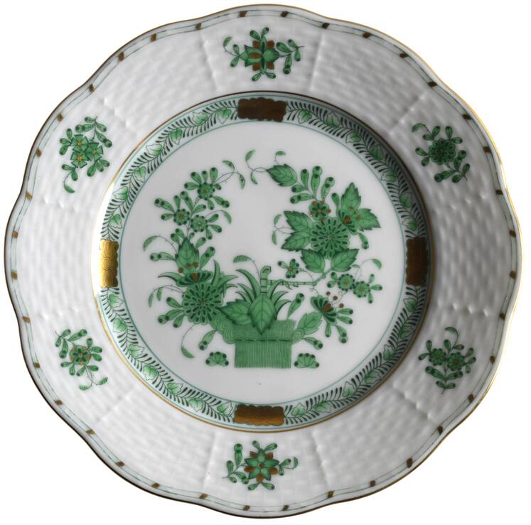 Indian Basket Green (FV) Bread & Butter Plate
