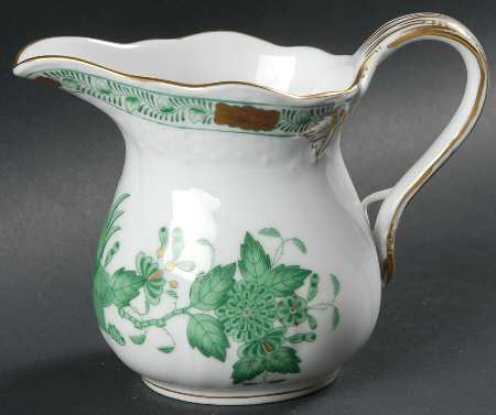 Indian Basket Green (FV) Creamer by Herend