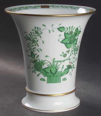 Indian Basket Green (FV) 6" Vase