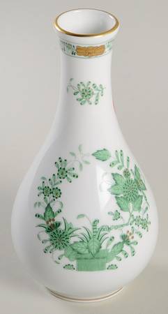 Indian Basket Green (FV) 6" Bud Vase