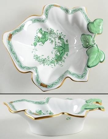 Indian Basket Green (FV) Extra Large Leaf Dish
