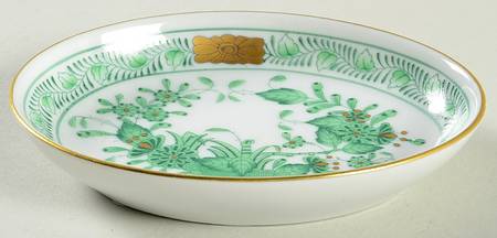 Indian Basket Green (FV) 3" Oval Ashtray