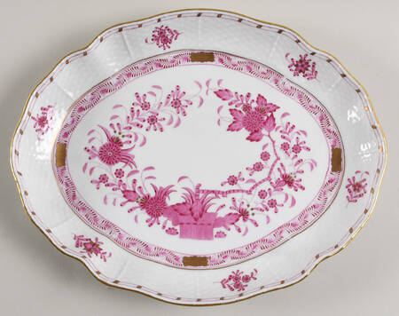 Indian Basket Raspberry (P) Underplate for Gravy Boat