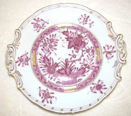 Indian Basket Raspberry (P) Handled Cake Plate