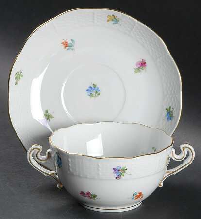 Kimberly (MF) Flat Cream Soup Bowl & Saucer Set