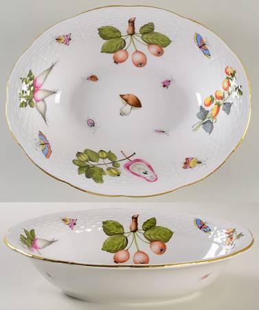 Market Garden (FR) 10" Oval Vegetable Bowl