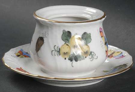 Market Garden (FR) Ink Pot with Attached Tray, No Lid