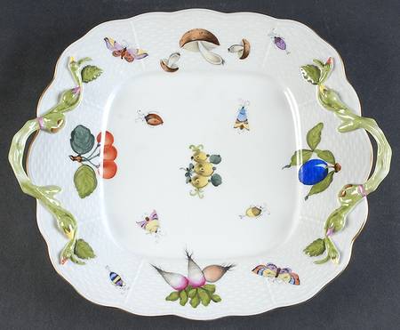 Market Garden (FR) Square Handled Cake Plate