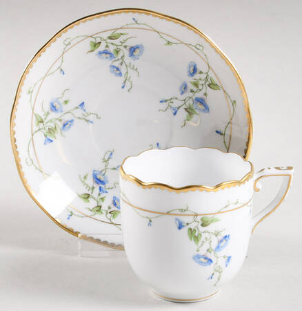 Morning Glory (Ny) Flat Demitasse Cup & Saucer Set