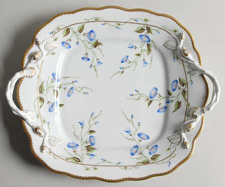 Morning Glory (Ny) Square Handled Cake Plate