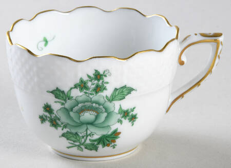 Nanking Bouquet Vert Green (NBV) Flat Demitasse Cup