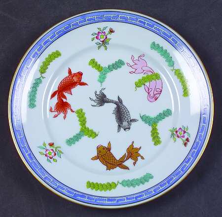 Poisson (PO) (Blue Background) Bread & Butter Plate