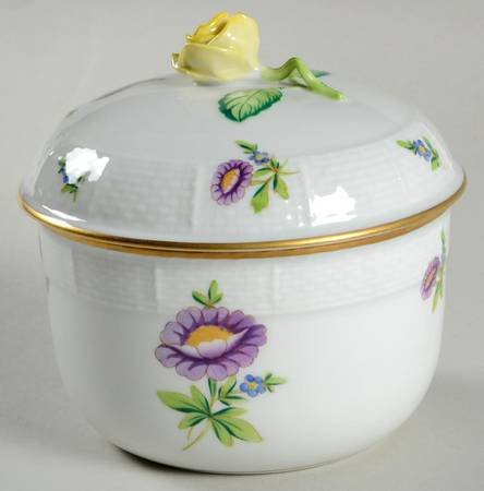 Purple Aster (Ts) Sugar Bowl & Lid