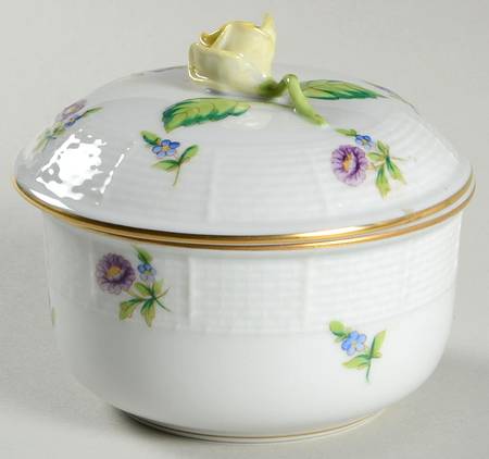 Purple Aster (Ts) Sugar Bowl & Lid