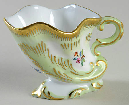 Queen Victoria (Green Border) Petite Sauce Boat