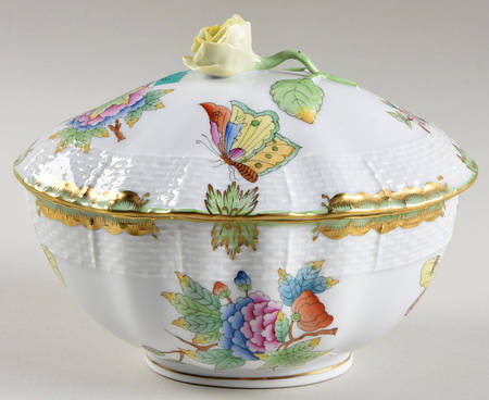 Queen Victoria (Green Border) Mini Tureen & Lid