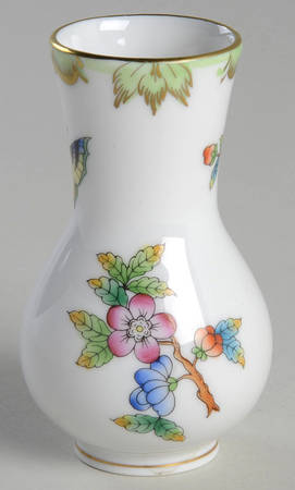 Queen Victoria (Green Border) 3" Bud Vase