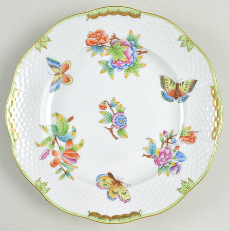 Queen Victoria (Green Border) Dessert/Pie Plate