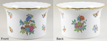 Queen Victoria (Green Border) 6" Cachepot