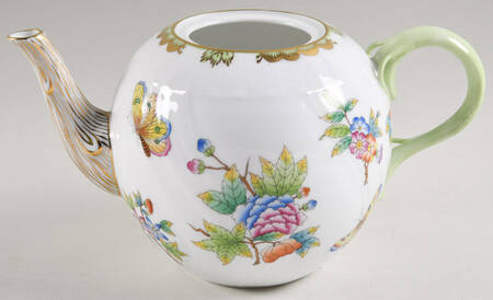 Queen Victoria (Green Border) Individual Teapot No Lid