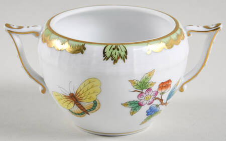 Queen Victoria (Green Border) Sugar Bowl No Lid