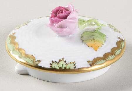 Queen Victoria (Green Border) Lid for Mini Teapot