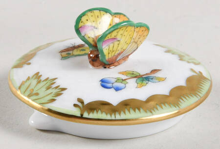 Queen Victoria (Green Border) Lid for Mini Teapot