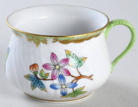 Queen Victoria (Green Border) 2 Pc Pot de Creme No Lid
