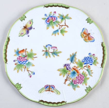 Queen Victoria (Green Border) Cake Plate