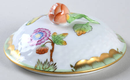Queen Victoria (Green Border) Lid for Cream Soup Bowl