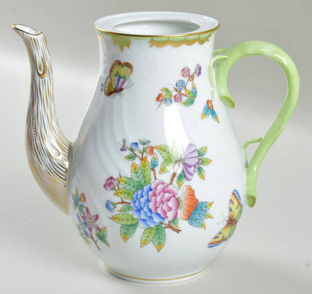 Queen Victoria (Green Border) Small Coffee Pot No Lid