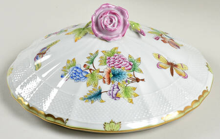 Queen Victoria (Green Border) Lid for 4 Qt Tureen