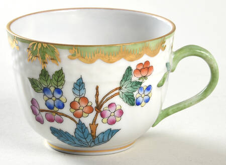 Queen Victoria (Green Border) Flat Demitasse Cup