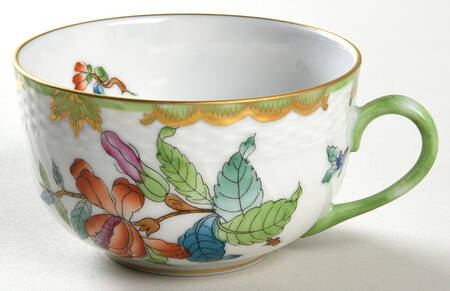 Queen Victoria (Green Border) Flat Cup