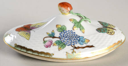 Queen Victoria (Green Border) Lid for Miniature Tureen