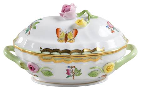 Queen Victoria (Green Border) Mini Tureen & Lid