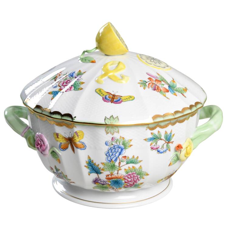 Queen Victoria (Green Border) Tureen & Lid