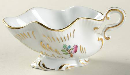 Queen Victoria (Green Border) Individual Sauce Boat