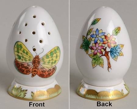 Queen Victoria (Green Border) Salt Shaker & Ceramic Stopper