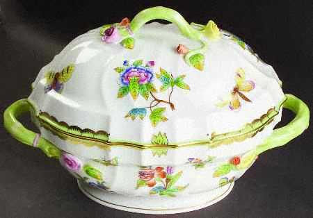 Queen Victoria (Green Border) Oval Tureen & Lid