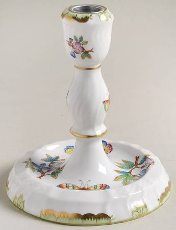 Queen Victoria (Green Border) 5" Candlestick Base (Use w/Either 2 Or 3 Lt Arm)