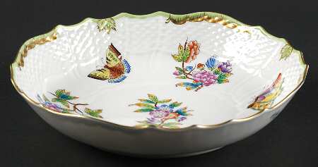 Queen Victoria (Green Border) 8" All Purpose Bowl